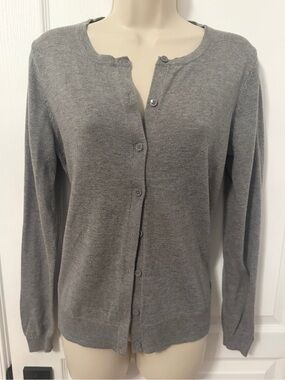 Old Navy Gray Button Front Cardigan Sweater Women’s Medium Lightweight